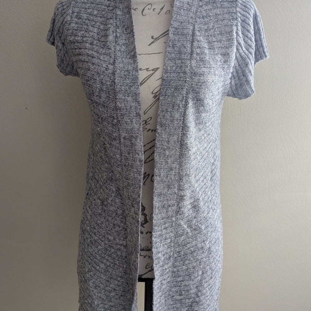Maurices Gray Textured Knit Cardigan Sweater